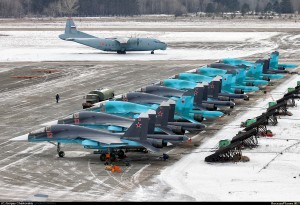 Stajanka ruskih taktičkih bombardera Su-34 