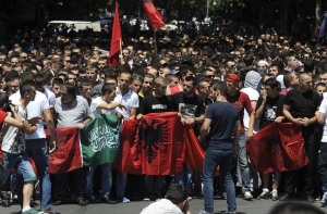 Prosvjednici u Skopju, 4. srpnja 2014. godine