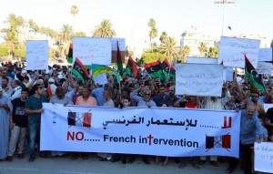 Prosvjedi nakon objave francuskog prisustva u Libiji ,Tripoli, 21. srpnja 2016. godine